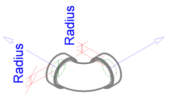 Pipe elbow family geometry with Radius parameters at each connector